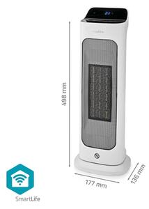 Nedis HTFA20WTW - Ventilátor s výhrevným telesom 1400/2000W/230V Wi-Fi Tuya + DO