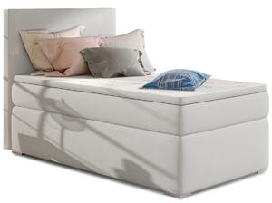 Čalúnená jednolôžková posteľ s úložným priestorom Rodrigo 90 P - biela