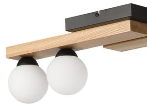 Luster na lanku CORTINA 2xE27/15W/230V + 2xG9/5W/230V čierna/dub