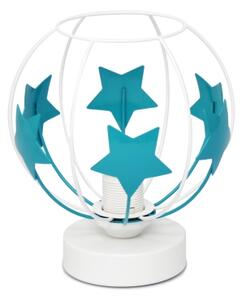 Detská stolná lampa STARS 1xE27/15W/230V tyrkysová/biela