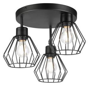 Prisadený luster AUDREY 3xE27/60W/230V čierna