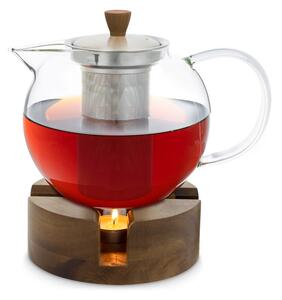 Klarstein Sencha Design, čajová kanvica na čaj Oolong, drevený ohrievač