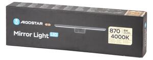 Aigostar - LED kúpeľňové osvetlenie zrkadla LED/8W/230V 4000K 40 cm IP44 čierna