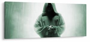 Obraz - Mních v tme (120x50 cm)
