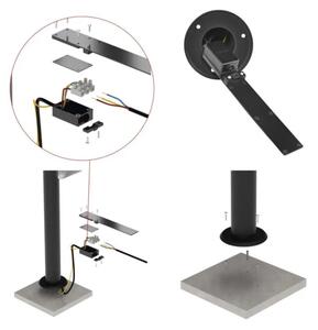 LED Vonkajšia flexibilná lampa NIKA LED/12,5W/230V IP44 80 cm