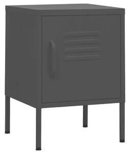 Nočný stolík čierny 35x35x51 cm oceľ