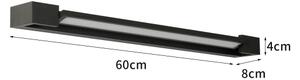 Brilagi-LED Kúpeľňové osvetlenie zrkadla AQUA LINE LED/18W/230V 60 cm IP44 čierna