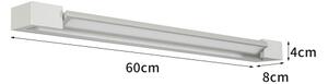 Brilagi-LED Kúpeľňové osvetlené zrkadlo AQUA LINE LED/18W/230V 60 cm IP44 matný chróm