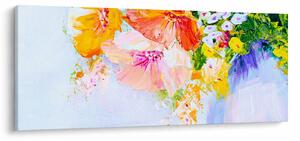 Obraz - Kvety, maľba (120x50 cm)
