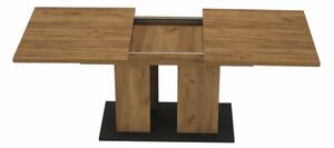 KONDELA Jedálenský stôl, dub craft zlatý/grafit sivá, 155-204x86 cm, FIDEL