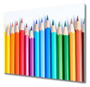 Sklenená doska na krájanie Farebné ceruzky 60x52 cm