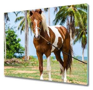 Sklenená doska na krájanie Pinto kôň 60x52 cm