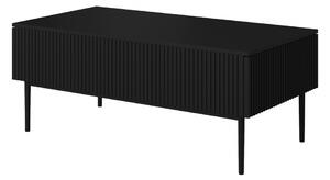 Konferenčný stolík Nicole 120x60 cm - čierny mat / čierne nožičky