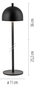 Schöner Wohnen 19244-18 - LED stmievateľná stolná lampa BELLIS LED/2,5W/5V IP54 čierna