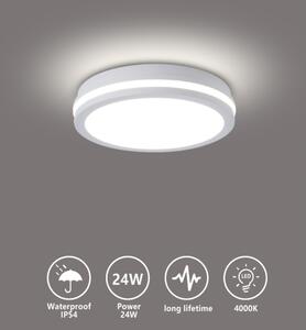 Brilagi - LED vonkajšie stropné svietidlo BENE LED/24W/230V pr. 26 cm biela IP54