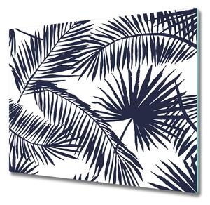 Sklenená doska na krájanie Listy palmy 60x52 cm