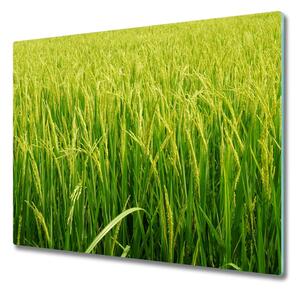 Sklenená doska na krájanie Pole ryža 60x52 cm