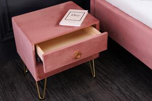 Massive home | Noční stolek pearl 50 CM tmavě růžový 41021