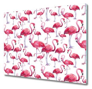 Sklenená doska na krájanie Flamingos 60x52 cm