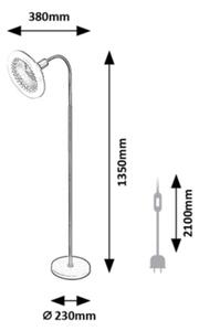 Rabalux 74031 - LED stojacia lampa s ventilátorom 1xE27/16W/230V