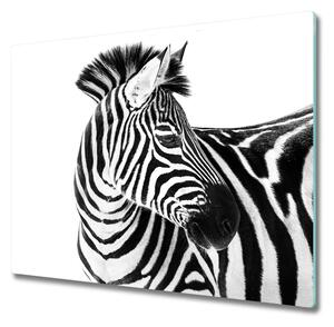 Sklenená doska na krájanie Zebra v snehu 60x52 cm