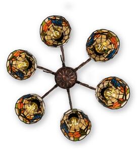 Brilagi - Tiffany vitračný prisadený luster JUNGLE 6xE27/60W/230V priemer 60 cm