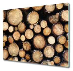 Sklenená doska na krájanie Klenotnícke drevo 60x52 cm