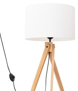 Sollux SL.1908 - Stojacia lampa NATT 1xE27/15W/230V biela