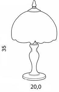 Brilagi - Tiffany vitrážová stolná lampa SIENNA 1xE27/60W/230V