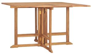 Skladací záhradný jedálenský stôl 120x120x75 cm tíkový masív