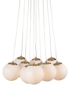 Brilagi - Závesný luster na lankách GLOBE 10xE14/15W/230V biely