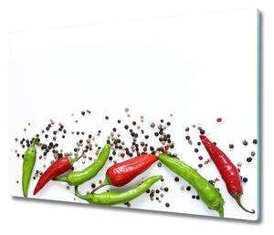 Sklenená doska na krájanie Chilli papričky 60x52 cm