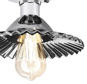 Prisadený luster TRISH 1xE27/15W/230V lesklý chróm/dymová čierna