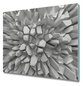 Sklenená doska na krájanie 3d abstrakcie 60x52 cm