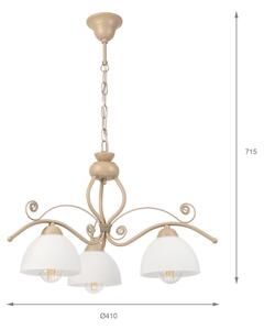 Brilagi - Luster na reťazi ANTICO MODERN 3xE27/60W/230V béžová