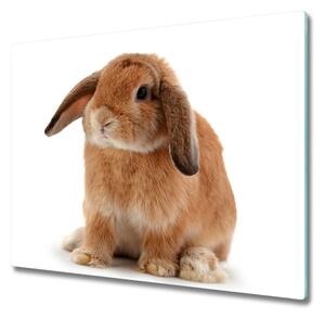 Sklenená doska na krájanie Červenovlasý králik 60x52 cm
