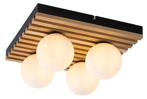 Stropné svietidlo 4x G9 drevo IP20 Rabalux NOXELLE 71462