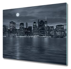 Sklenená doska na krájanie New york v noci 60x52 cm