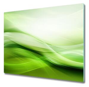 Sklenená doska na krájanie Zelené pozadie vĺn 60x52 cm