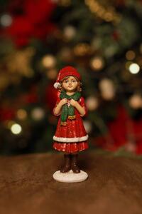 Klasik vianočná figúrka dievčatko so šálom 11cm