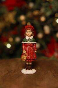 Klasik vianočná figúrka dievčatko s kabelkou 11cm