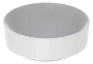 Geberit VariForm - Umývadlo na dosku, priemer 400 mm, bez prepadu, bez otvoru na batériu, biela 500.768.01.2