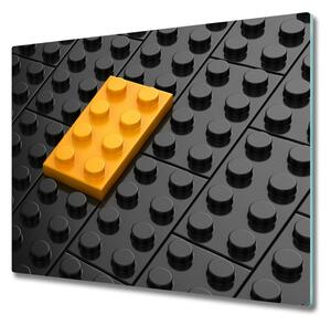 Sklenená doska na krájanie Lego bloky 60x52 cm