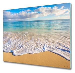 Sklenená doska na krájanie Havajská pláž 60x52 cm