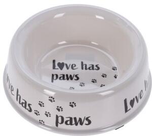 Miska pre psa s čierno-bielou potlačou, 25 cm Farba: Love has paws