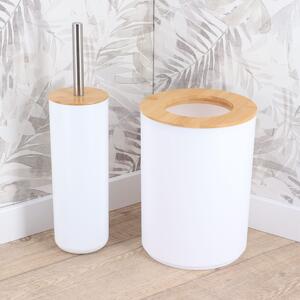 WC kefa Besson, biela/s drevenými a chrómovými prvkami