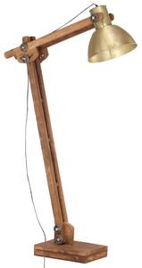 Stojanová lampa mosadzná masívne mangovníkové drevo E27