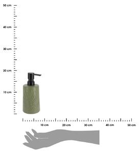 Dávkovač mydla Rollan Leaf, zelená/s čiernymi prvkami, 430 ml