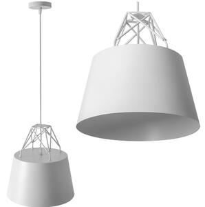 Toolight, závesná kovová stropná lampa 1xE27 APP423-1CP, biela, OSW-00553