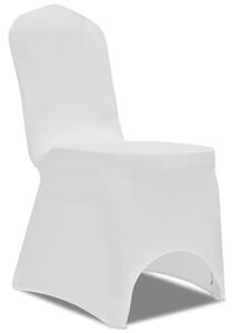 Naťahovací návlek na stoličku, 100 ks, biely